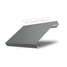 Ламель лицевая 150 жалюзи Texas 0,45 PE с пленкой RAL 7005 мышино-серый