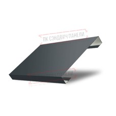Ламель лицевая 150 Texas стартовая/финишная для калиток и ворот 0,45 Drap RAL 7016 антрацитово-серый