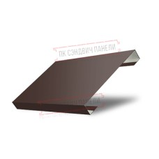 Ламель лицевая 125 жалюзи Texas 0,5 Atlas с пленкой RAL 8017 шоколад