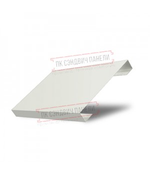 Ламель лицевая 125 Texas стартовая/финишная для калиток и ворот 0,45 PE-Double с пленкой RAL 9003 сигнальный белый