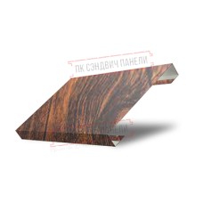 Ламель лицевая 125 жалюзи Texas 0,45 Print Elite Chestnut Wood (обратная сторона серая)