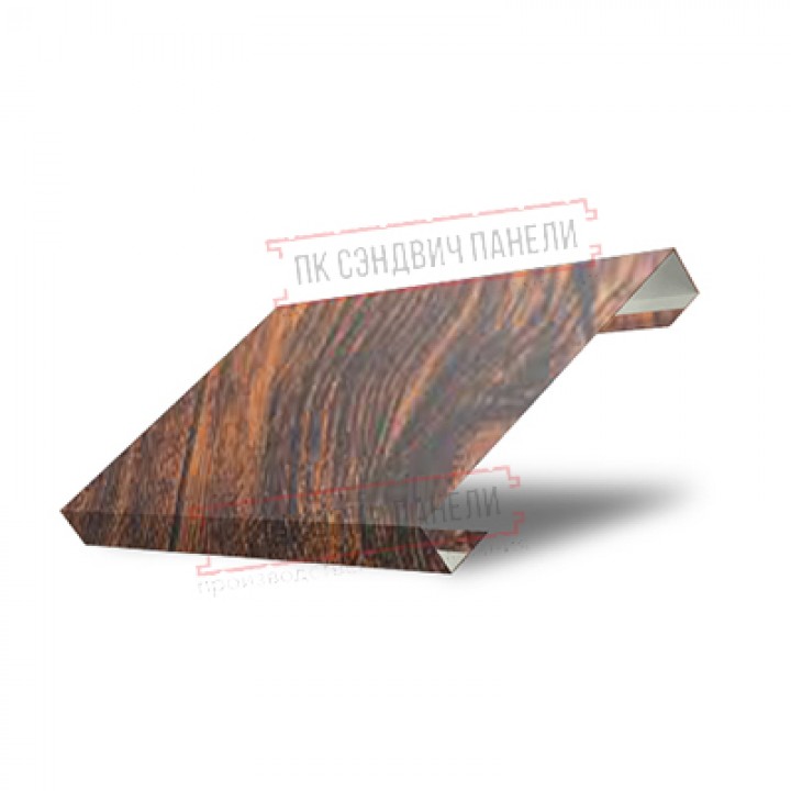 Купить ламель лицевую 150 жалюзи Texas 0,45 Print Elite Chestnut Wood (обратная сторона серая) 