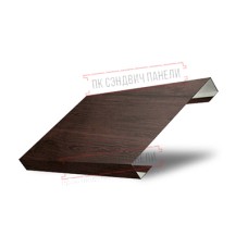 Ламель лицевая 125 жалюзи Texas 0,45 Print Elite Choco Wood