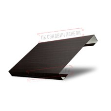 Ламель лицевая 125 жалюзи Texas 0,45 Print Elite Coffee Wood