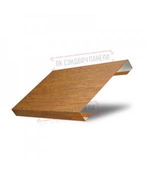 Ламель лицевая 125 жалюзи Texas 0,45 Print-double Elite Golden Wood