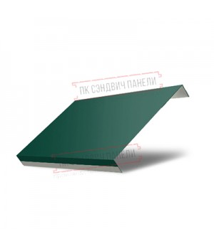 Ламель лицевая 125 Texas стартовая/финишная для калиток и ворот 0,5 PurLite Мatt RAL 6005 зеленый мох