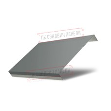Ламель обратная 150 жалюзи Texas 0,45 PE с пленкой RAL 7005 мышино-серый
