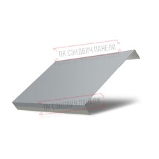 Ламель обратная 150 жалюзи Texas 0,5 GreenCoat Pural BT, matt RR 21 светло-серый (RAL 7040 серое окно)