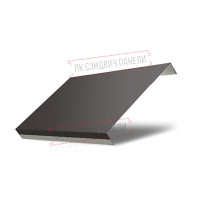 Ламель обратная 150 жалюзи Texas 0,5 GreenСoat Pural RR 32 темно-коричневый (RAL 8019 серо-коричневый)