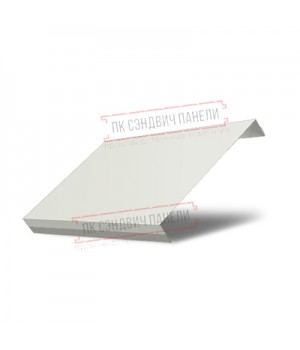 Ламель обратная 125 Texas стартовая/финишная для калиток и ворот 0,45 Drap RAL 9003 сигнальный белый