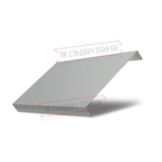 Ламель обратная 150 жалюзи Texas 0,5 Satin с пленкой RAL 9006 бело-алюминиевый