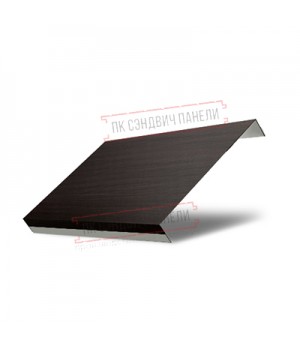 Ламель обратная 125 жалюзи Texas 0,45 Print Elite Coffee Wood