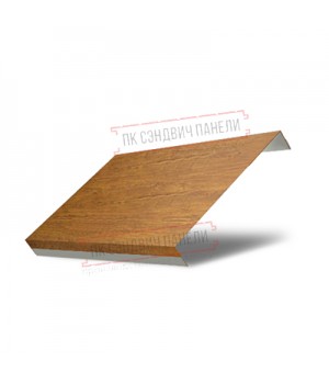 Ламель обратная 125 жалюзи Texas 0,45 Print Elite Golden Wood