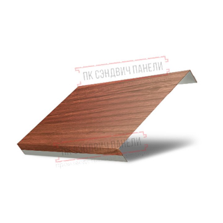 Ламель обратная 125 жалюзи Texas 0,45 Print Elite Honey Wood