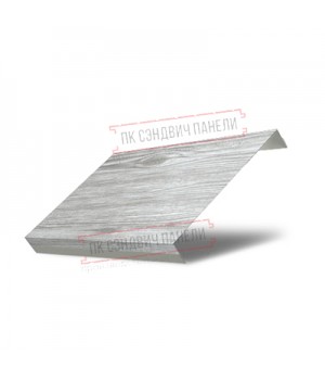 Ламель обратная 125 жалюзи Texas 0,45 Print Elite Snow Wood