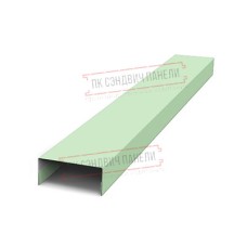 Крепежная планка нижняя Texas 0,45 PE с пленкой RAL 6019 бело-зеленый