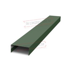 Крепежная планка нижняя Texas 0,5 Velur RAL 6020 хромовая зелень