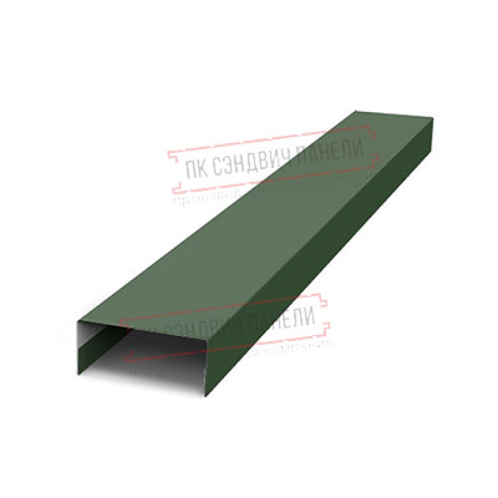 Крепежная планка нижняя Texas 0,5 Velur RAL 6020 хромовая зелень