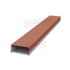 Крепежная планка верхняя Texas 0,45 Drap RAL 8004 терракота