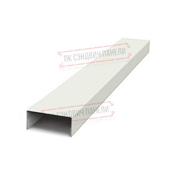 Крепежная планка нижняя Texas 0,5 Satin с пленкой RAL 9003 сигнальный белый
