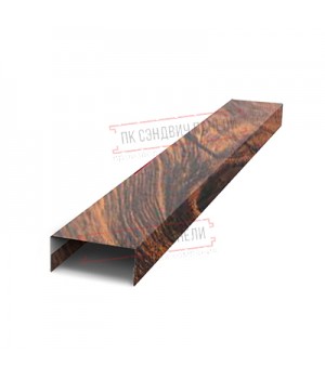Крепежная планка нижняя Texas 0,45 Print Elite Chestnut Wood (обратная сторона серая)