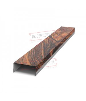 Крепежная планка верхняя Texas 0,45 Print Elite Chestnut Wood (обратная сторона серая)