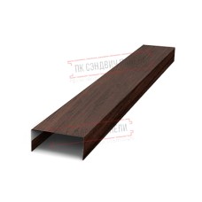 Крепежная планка нижняя Texas 0,45 Print Elite Choco Wood