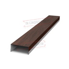 Крепежная планка верхняя Texas 0,45 Print Elite Choco Wood