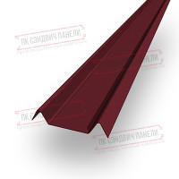 Dekorativ planka М - 60х20, PE, Ral 3005 - 0,35mm