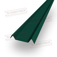 Dekorativ planka М - 60х20, PE, Ral 6005 - 0,45mm