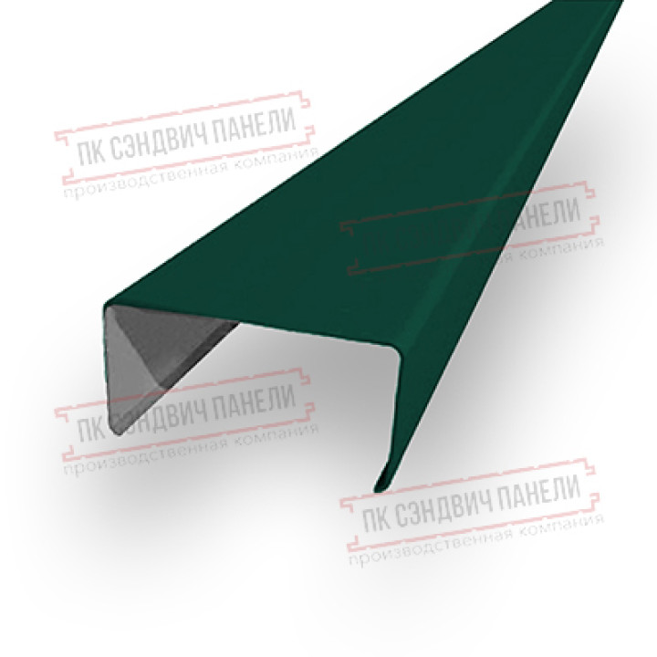 Декоративная планка П - 46х37, ПЭ, Ral 6005 - 0,5мм