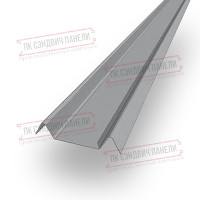 Dekorativ planka М - 60х20, PE, Ral 7004 - 0,5mm