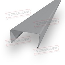Dekorativ planka P - 60х30, ikki tomonlama PE, Ral 7004 - 0,45mm
