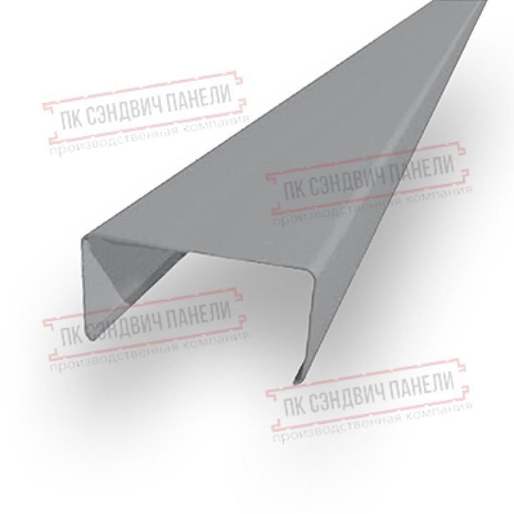 Декоративная планка П - 60х30, двухсторонний ПЭ, Ral 7004 - 0,5мм