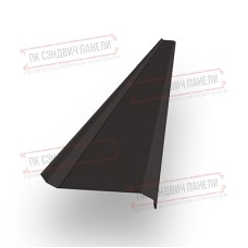 Забор-жалюзи S 58х151 мм, двухсторонний ПЭ, Ral 8019 - 0,45мм