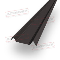 Декоративная планка М - 60х20, ПЭ, Ral 8019 - 0,4мм