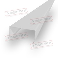Dekorativ planka P - 60х30, ikki tomonlama PE, Ral 9003 - 0,45mm