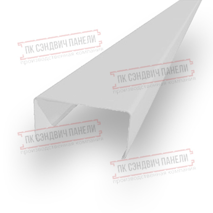 Декоративная планка П - 60х30, ПЭ, Ral 9003 - 0,5мм
