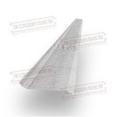 Забор-жалюзи S 58х146 мм, Беленный Дуб - 0,45мм