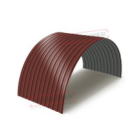 Профнастил МП10ПГ-0.5, Ширина-1100, Полиэстер RAL3009