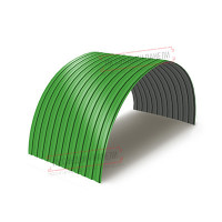 Профнастил МП10ПГ-0.5, эни-1100, Полиэстер RAL6018