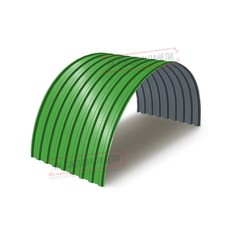Профнастил МП20ПГ-0.5, Ширина-1100, Полиэстер RAL6018