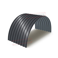 Profnastil MP20PG-0.5, Eni-1100, Poliester RAL7024