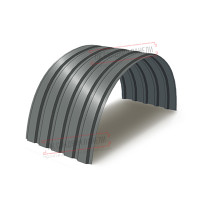 Профнастил МП35-0.45, Ширина-1035, Полиэстер RAL7005