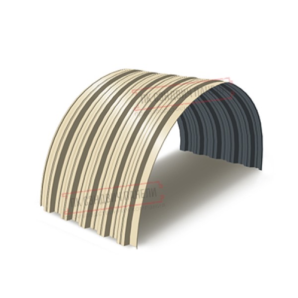 Profnastil NS35PG-0.5, Eni-1100, Poliester RAL1015