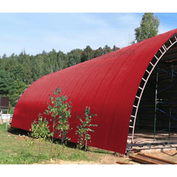 Profnastil NS35PG-0.7, Eni-1100, Poliester RAL3020