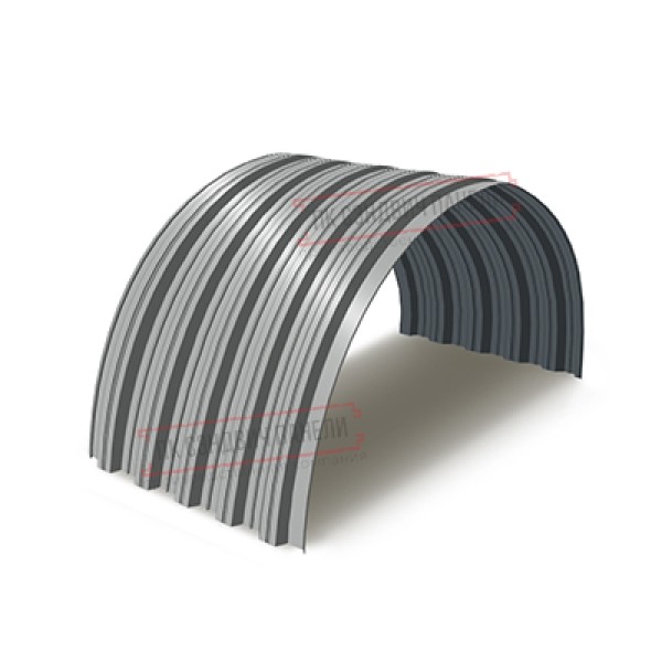 Profnastil NS35PG-0.5, Eni-1100, Poliester RAL9006