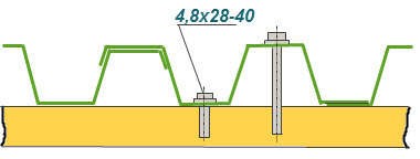Монтаж профнастила Н57